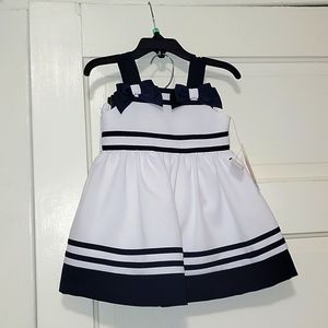 Bonnie Baby Navy and White Dress
